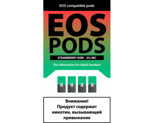 Купить Картриджи EOS Pods Strawberry Kiwi (EOS Клубника Киви) по оптовой цене